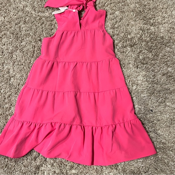 NWT Mud Pie Pink Bow Neck Dress. Size Small - Picture 10 of 11